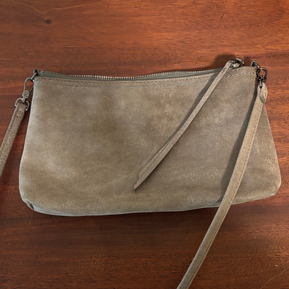 HOBO cross body suede purse